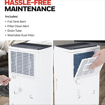 Honeywell 20L/Day Dehumidifiers For Home With Digital Display, Lowest Running Cost In Market, dehumidifiers for drying clothes, 24Hr Timer, Washable Dust Filter, 3.4L Water Tank