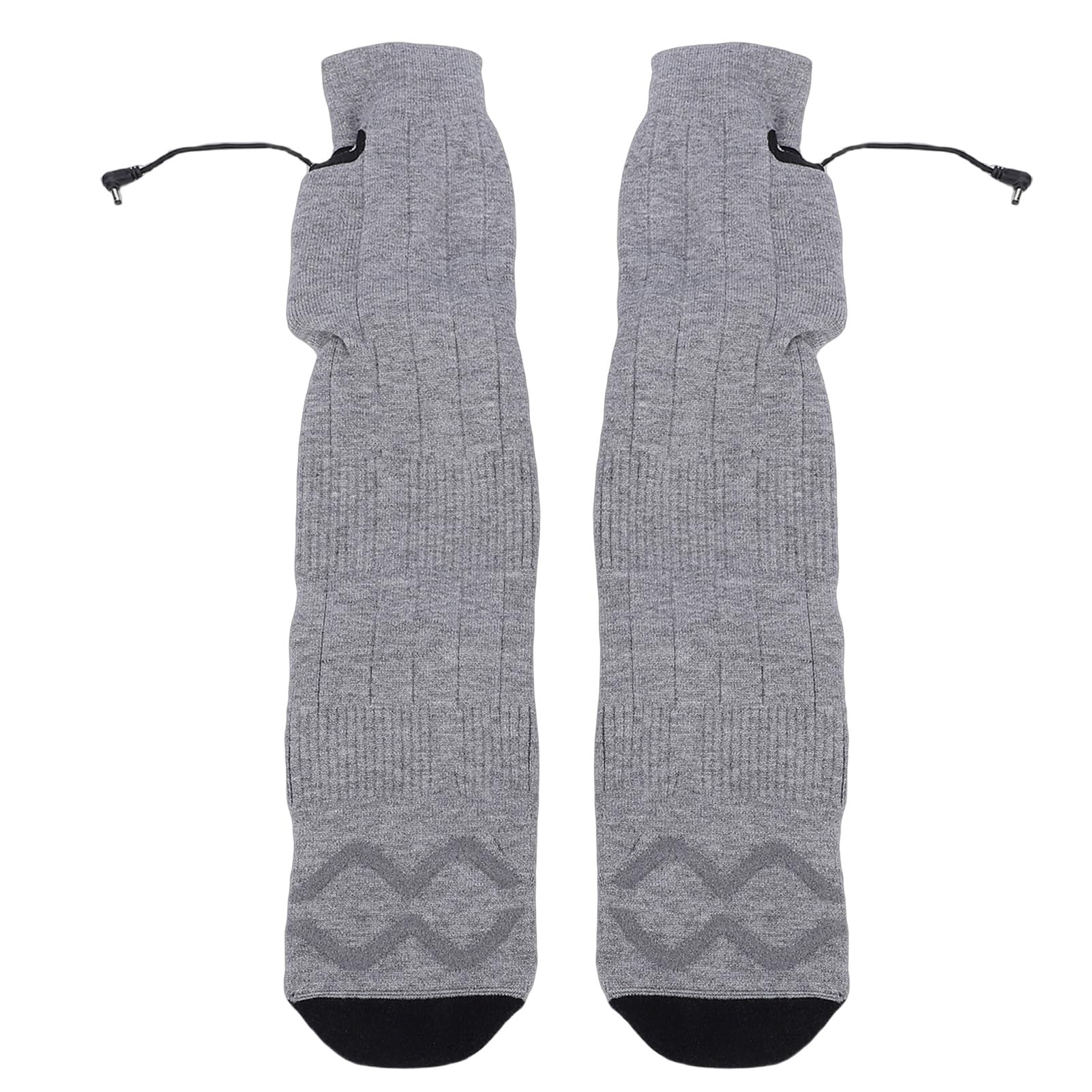 Calze riscaldate per uomo e donna, comode, ricaricabili, riscaldanti, per sci, campeggio, colore grigio, 2 paia