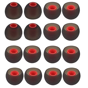 16 Pcs (8 Pair) Red, Earbuds,Earphone Cushion,Bluetooth Headphone Cushion