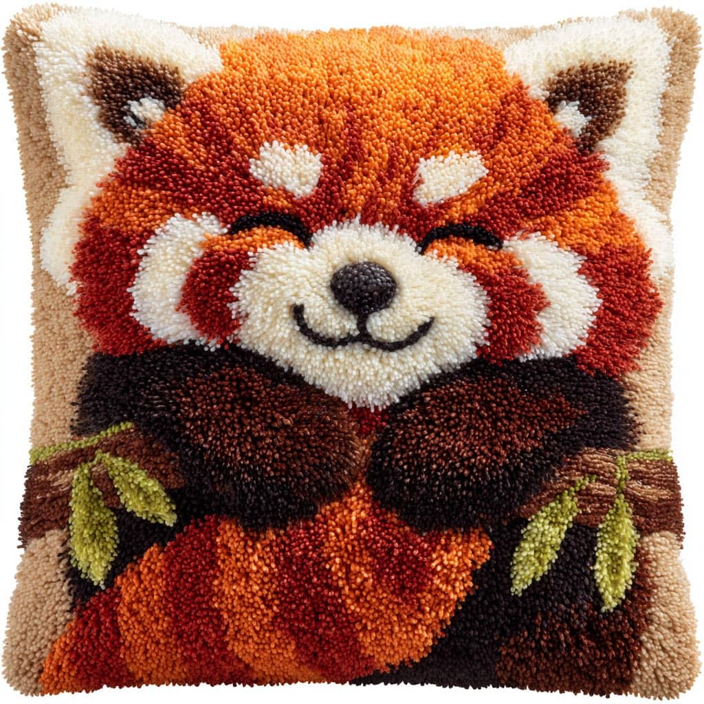 WallustrioaW Latch Hook Kits for Adults Beginners,Animal red Panda