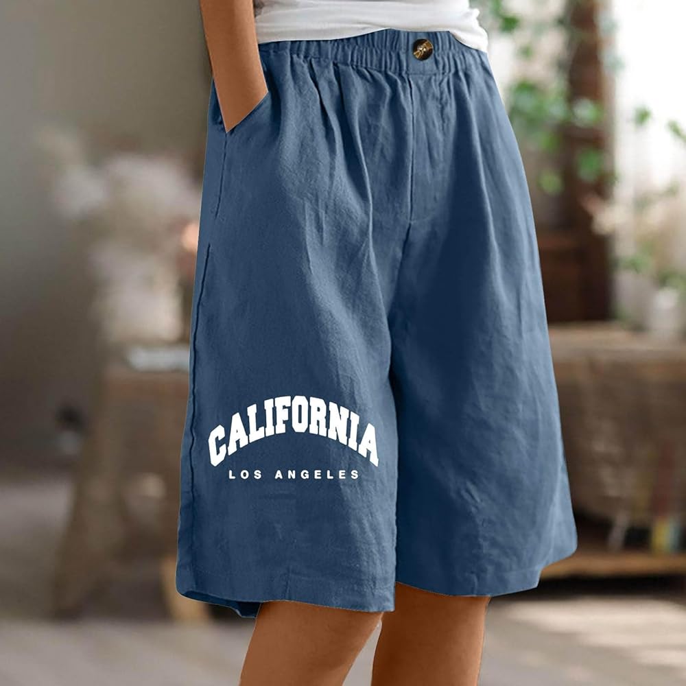 Bermuda Shorts For Women Plus Size Women's High-Waisted