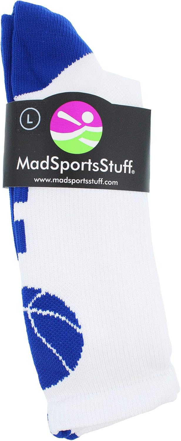 MadSportsStuff Basketball Socks for Boys Girls - Youth & Adult Athletic Crew Socks - Cushioned Moisture Wicking Performance - Image 4