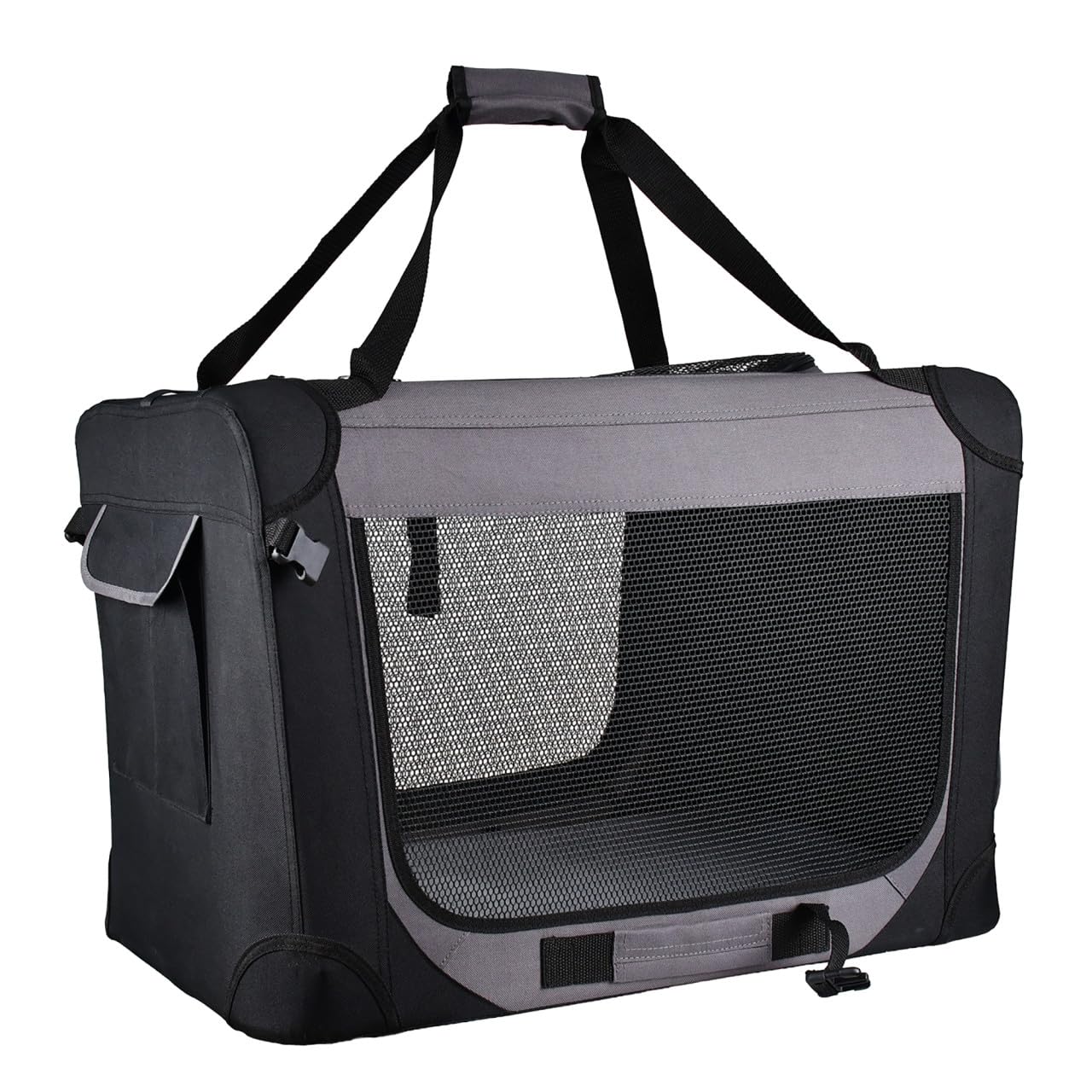 Trendline Tiertransportbox 70 x 52 x 52 cm schwarz-grau Transportboxen & -Taschen