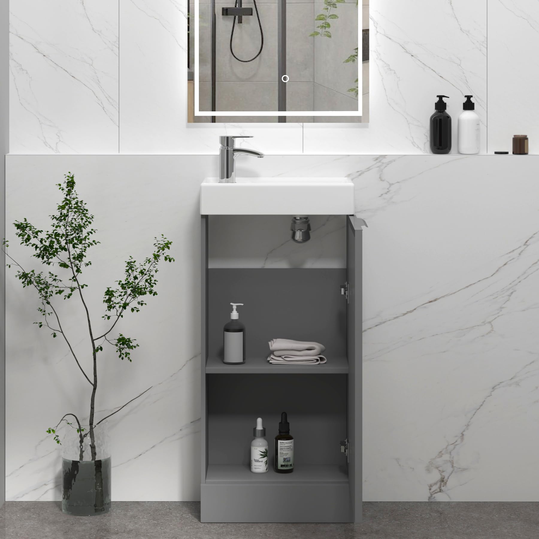 Royal Bathrooms 400mm Floor Standing Bathroom Vanity Unit With Basin - Image 3