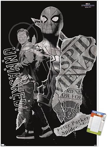 Miniatura 1 de Trends International Marvel Spider-Man No Way Home - Póster de pared desenmascarado 14725 x 22375 pulgadas paquete de póster y montaje prémium