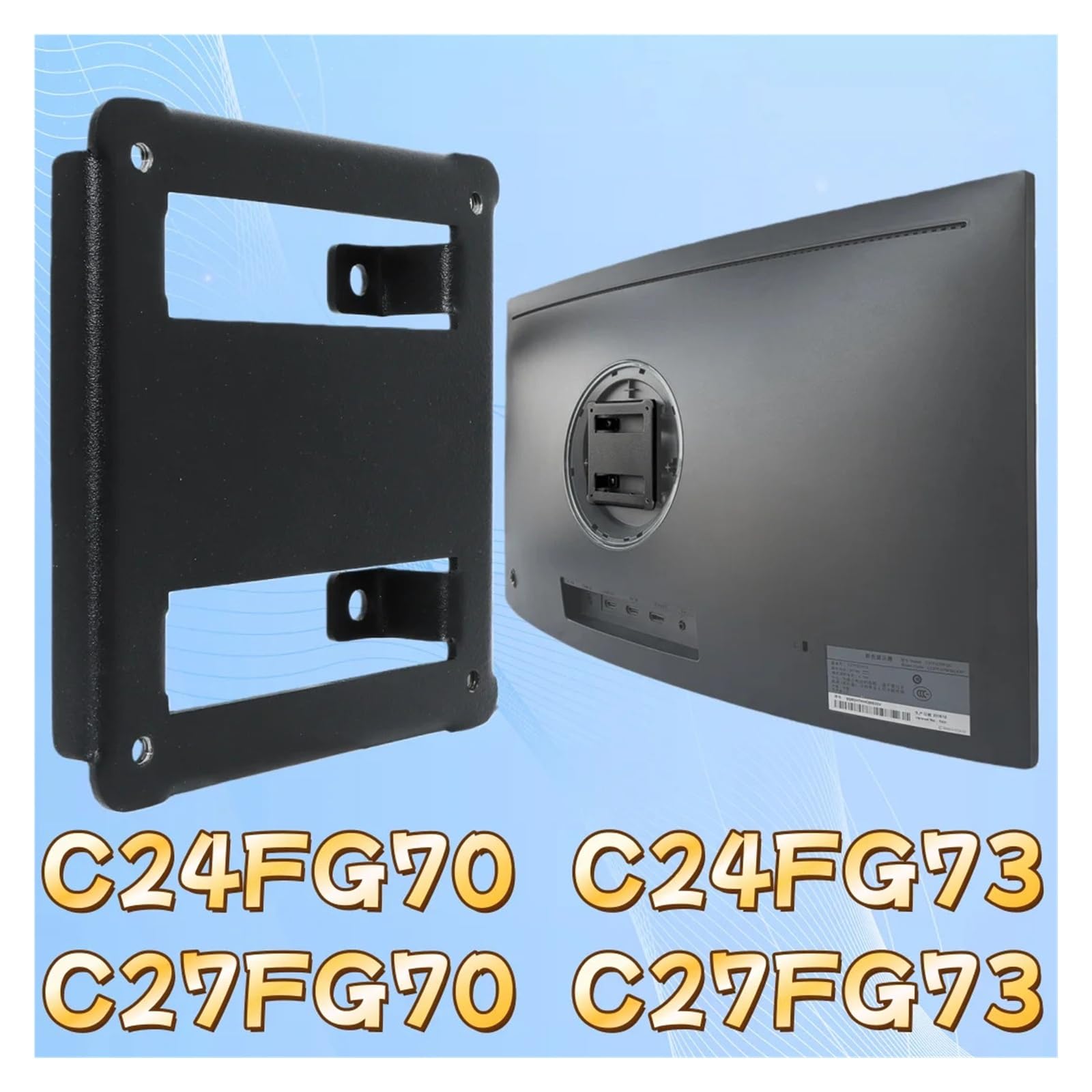 Adattatore VESA, Compatibile con Monitor Samsung CFG70 C24FG70FQU C24FG70FQW C24FG70FQE C24FG70FQM C24FG70FQI C24FG70FQL C24FG73FQU C27FG70FQU Modifica Schede di Conversione