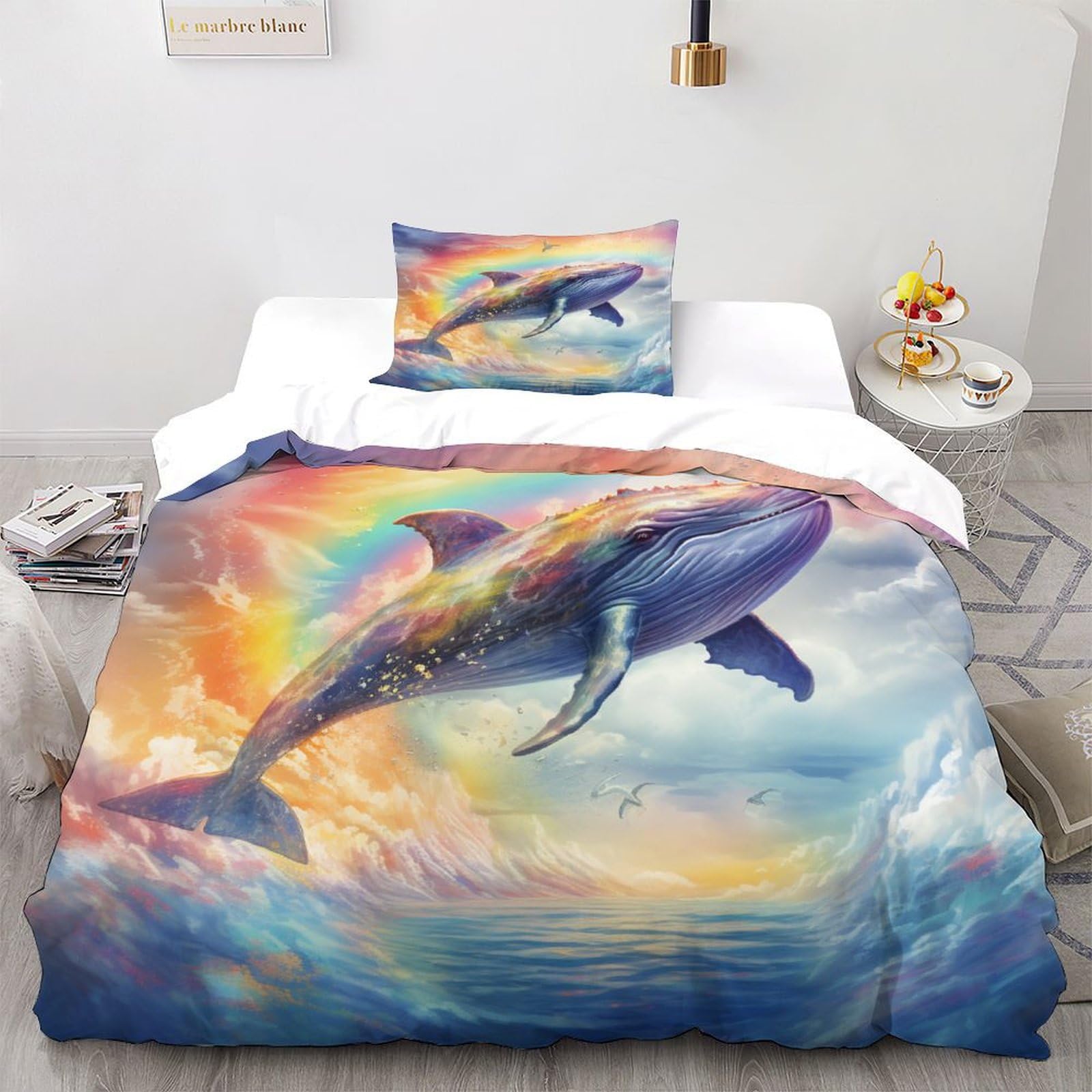 Housses de couettes wild animals 135x200 parure lit microfibre 2 pieces