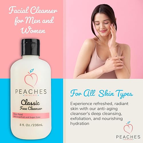 Miniatura 3 de Limpiador facial hidratante – Suave lavado facial diario con pomelo, caña de azúcar y Gotu Kola – Fórmula vegana ligeramente exfoliante para todo