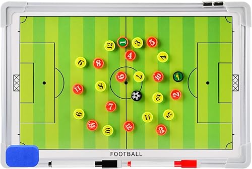 LEAP Magnetic Coach Boards Dry Erase Marker Clipboard with Hanger, Magnets and Dry Erase Pen Eraser Soccer Hockey Basketball Baseball