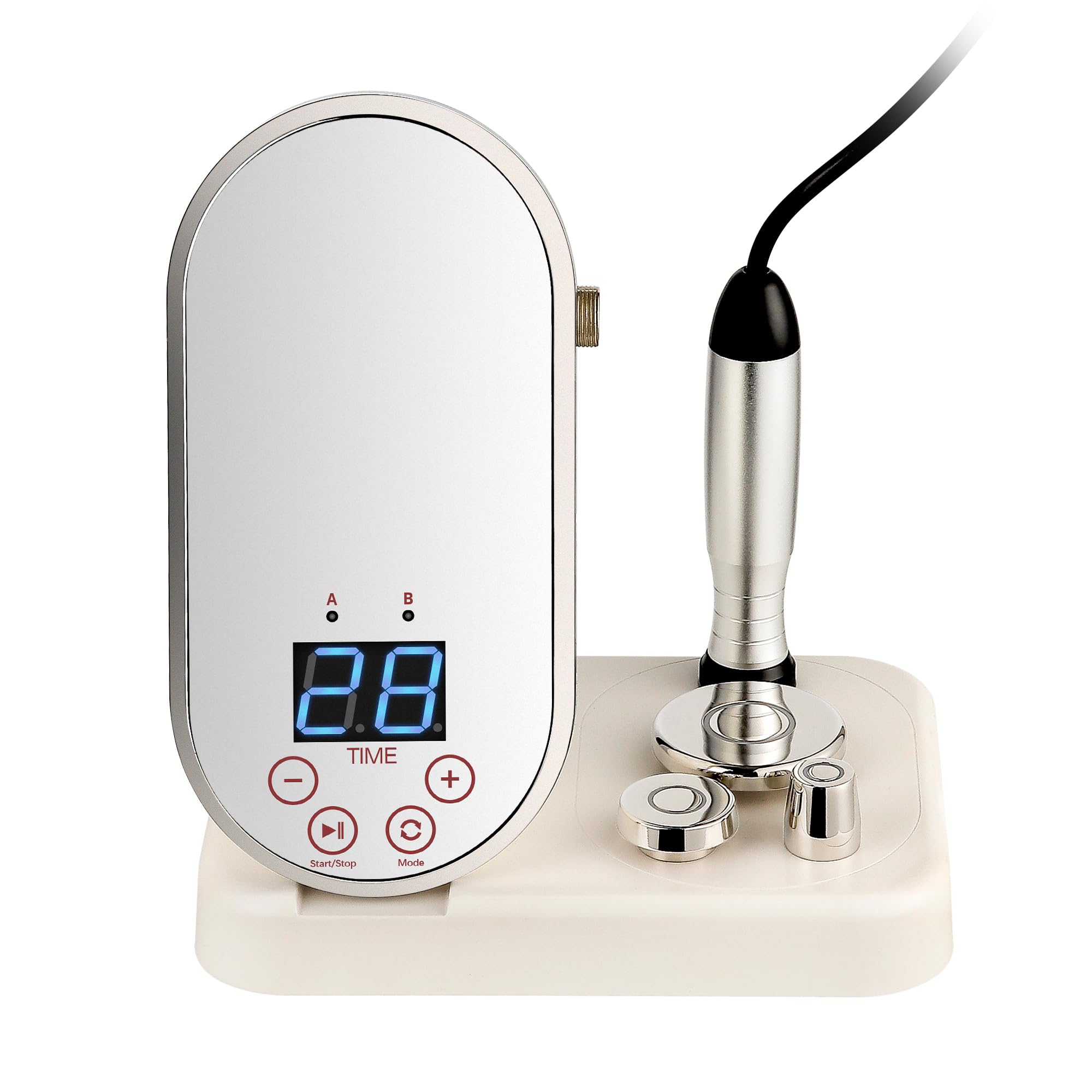 Elitzia RF Radio Frequency & EMS Facial Machine Home Use RF Skin Tightening Machine 3 Sizes Head Replace Face Lifting Wrinkle Reduction Skin Rejuvenation Anti Aging Device for Facial Massager ETSP121