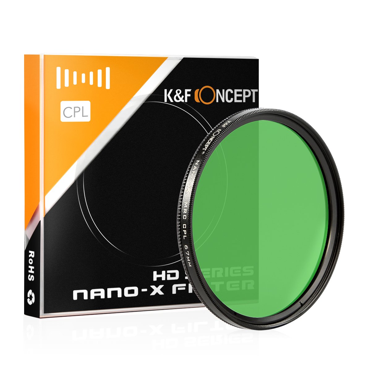 K&F Concept D-serie 52 mm slank circulair polarisatiefilter Polarisatiefilter CPL-filter Circulair polarisatiefilter