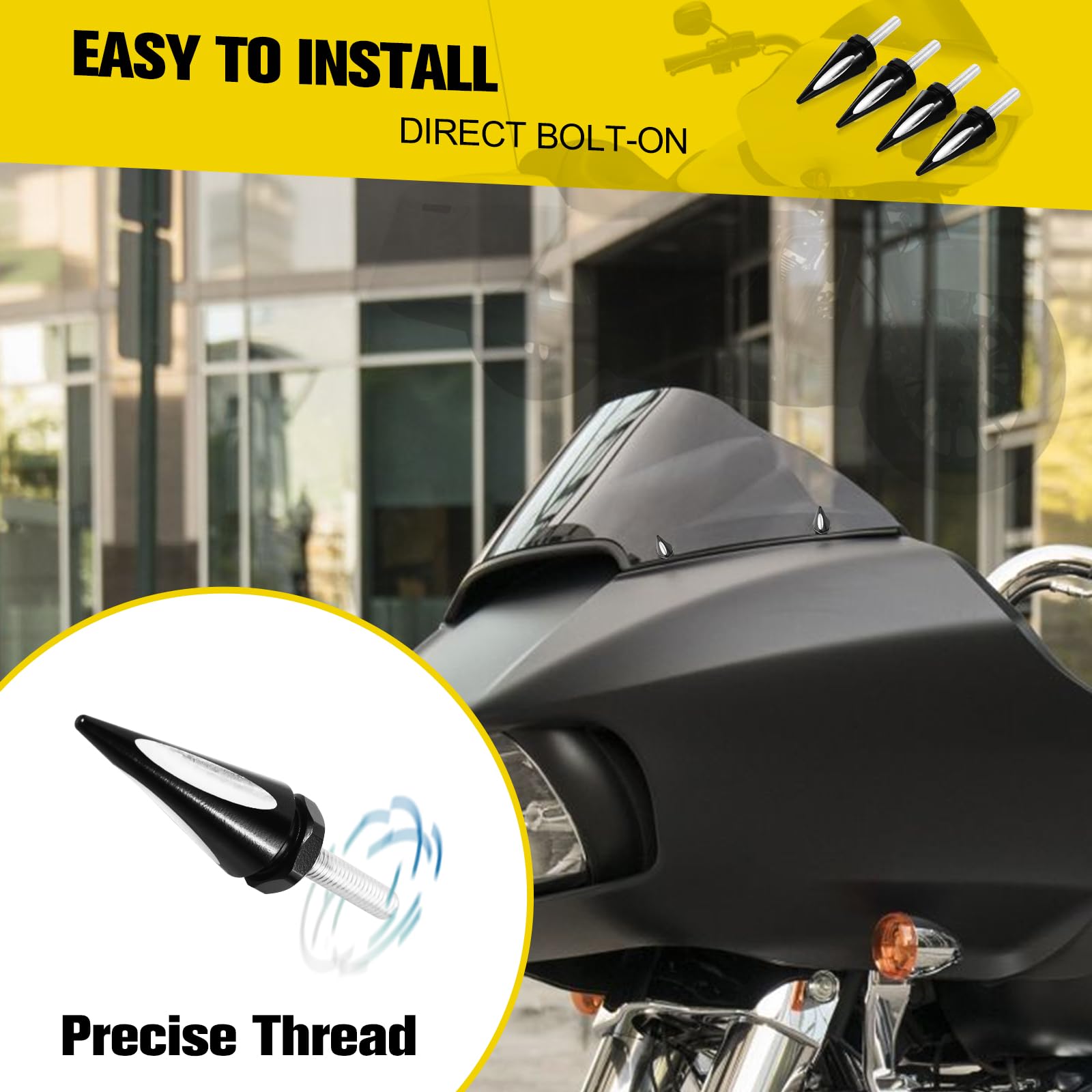 Spike Motorcycle Windshield Trim Harley Windshield Bolts Windscreen