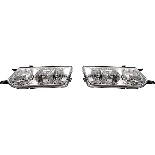 EPIC LIGHTING OE Fitment Replacement Headlights Assemblies Compatible with 2002-2003 Solara [ TO2502145 TO2503145 81150AA050 81110AA050 ] Left Driver & Right Passenger Sides Pair