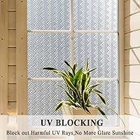 Vista 4 de Película de privacidad para ventana, película de vidrio estática, patrón de flecha, sin pegamento, extraíble, bloqueo UV, calcomanía para decoración
