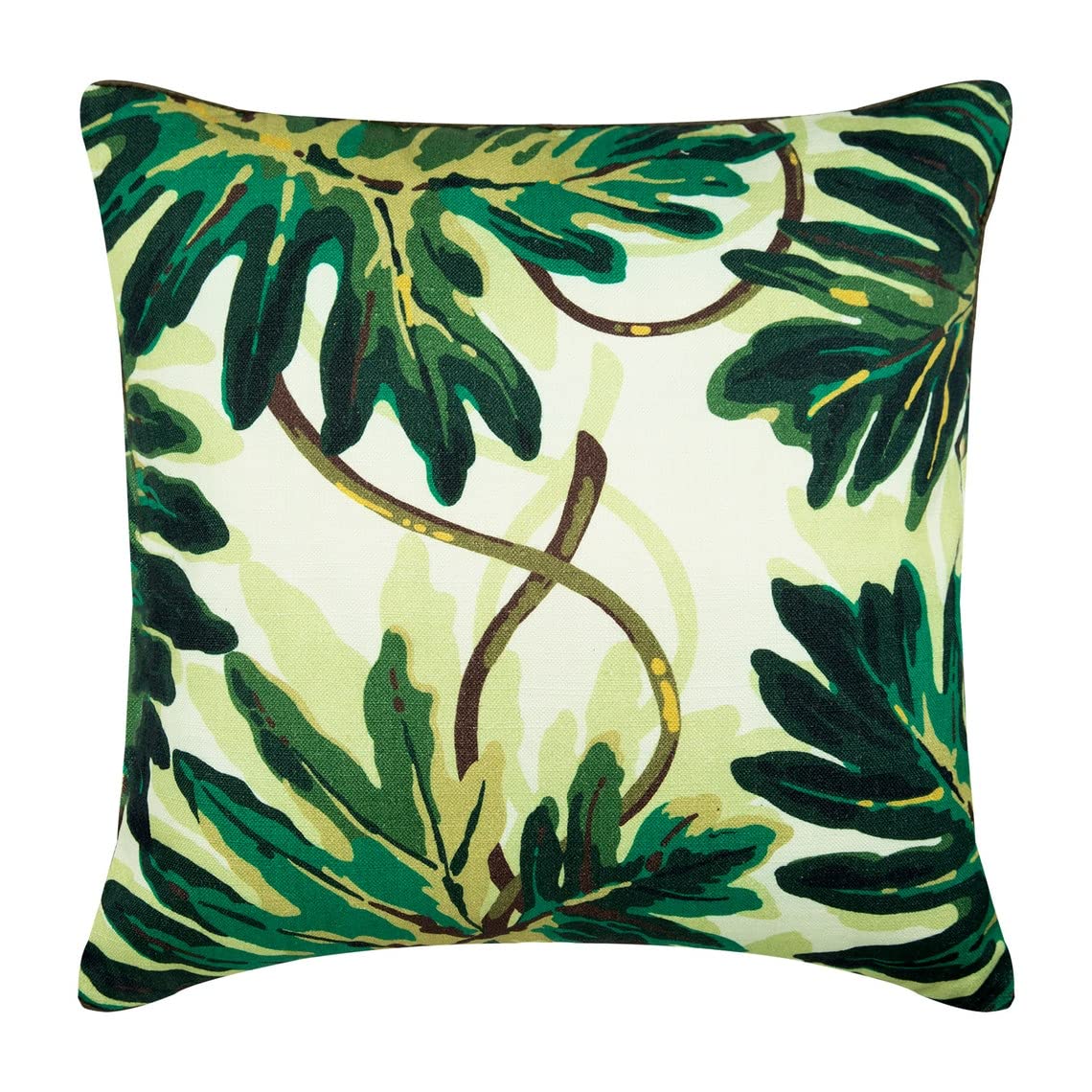 Fabric Mart Direct Throw Pillow Covers, Decorative Toss Pillows, Decorative Pillow Covers 14x14 inch (35x35 cm) Green, Cotton Throw Pillow Covers, Handmade Pillow Covers, Modern Style - Tropical Girl — image 1