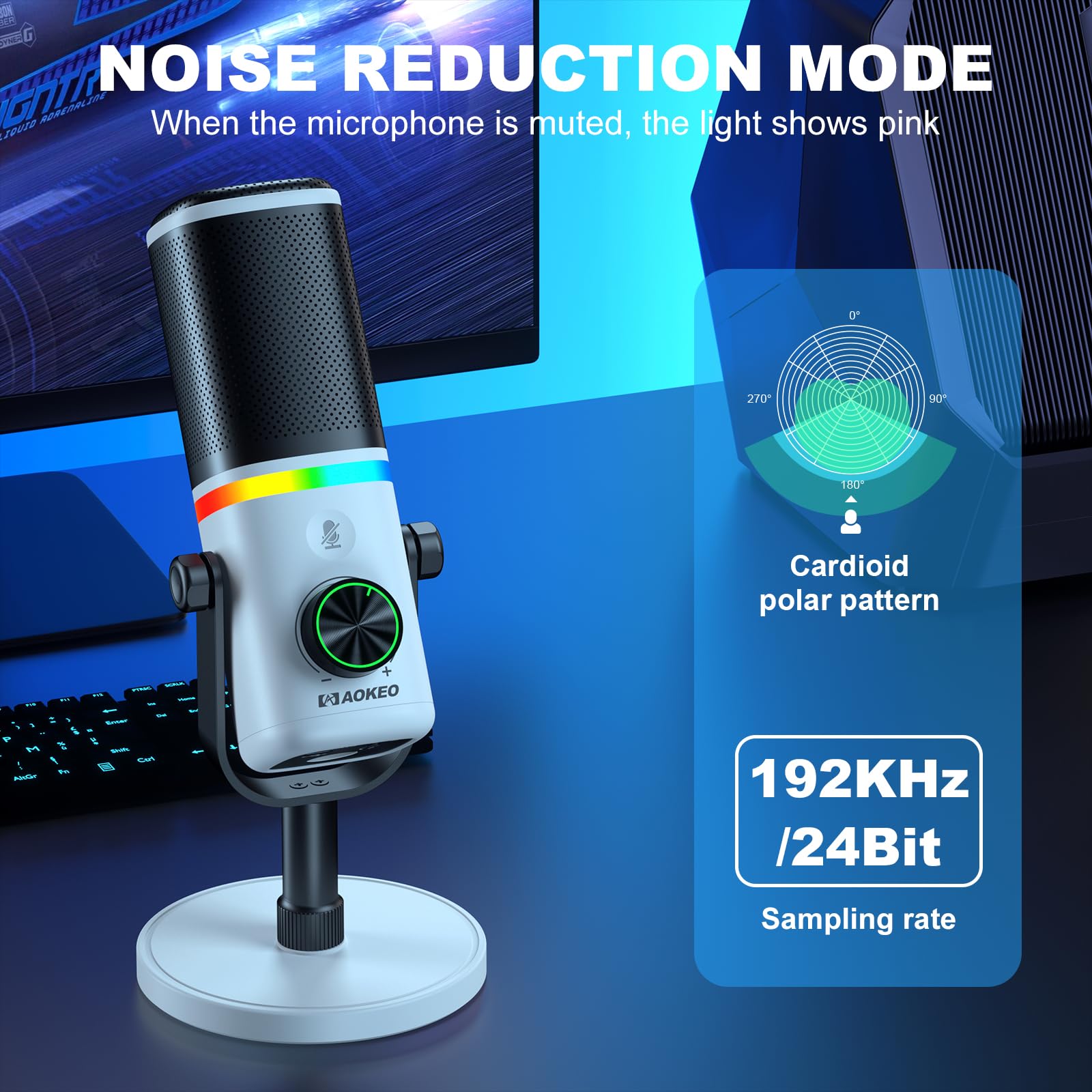 Amazon.com: Aokeo Microphone for PC, AK-10 USB/XLR Dynamic Desktop