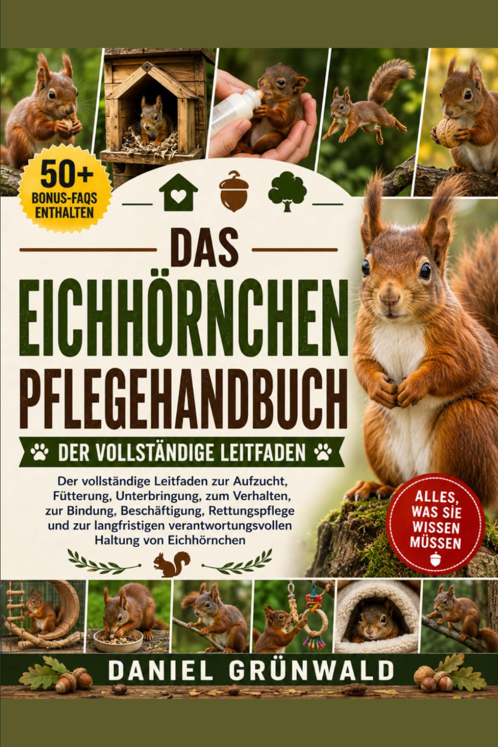 DAS EICHHÖRNCHEN-PFLEGEHANDBUCH: Der vollständige Leitfaden zur Aufzucht, Fütterung, Unterbringung, zum Verhalten, zur Bindung, Beschäftigung, ... verantwortungsvollen Haltung von Eichhörnchen