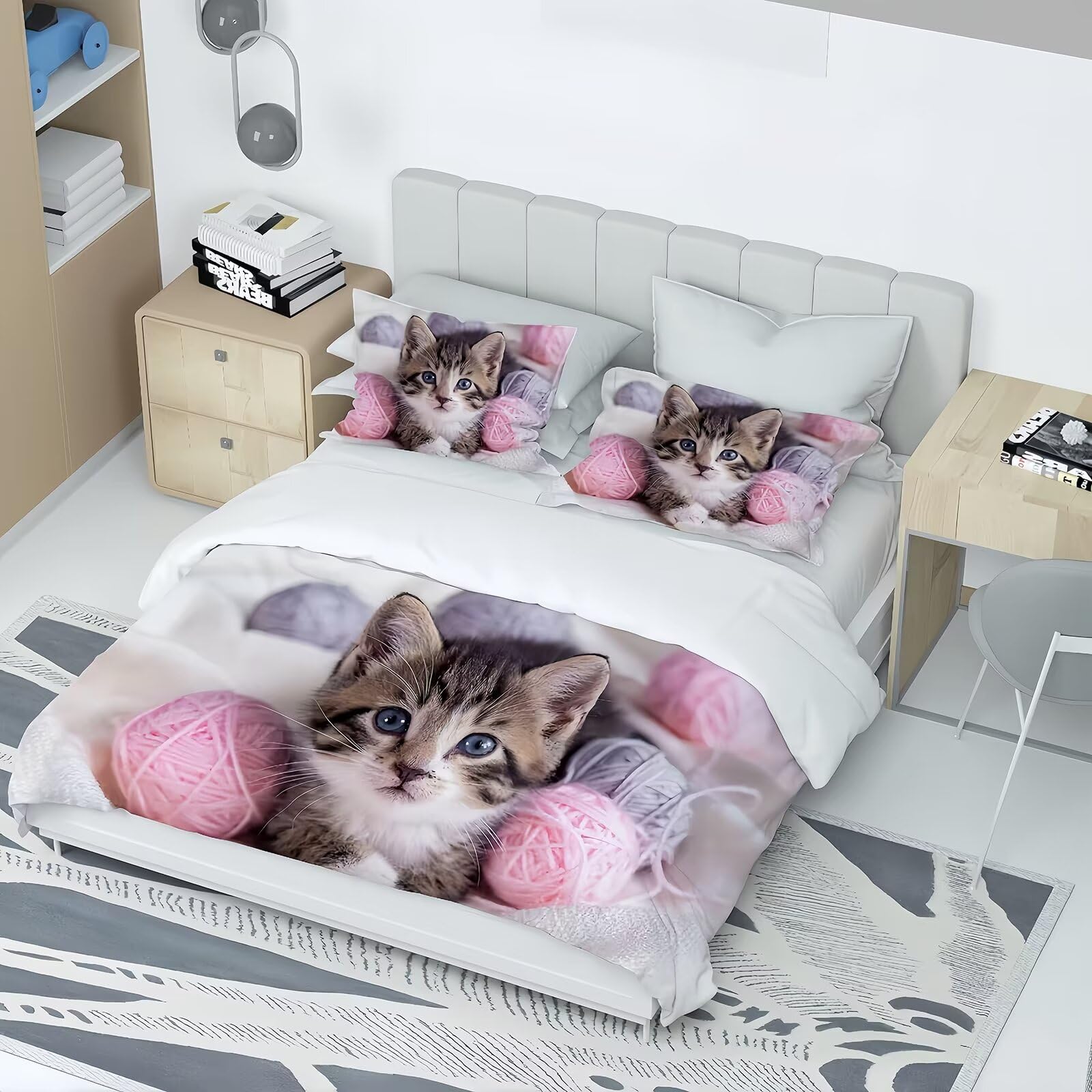 Tabeskly Kids Girls Bedding Set Single - Image 3
