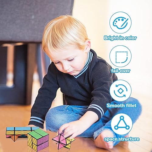 Miniatura 7 de Bloques para la ansiedad: cubos infinitos, cubo mágico, cosas geniales, artículos únicos, regalos de cumpleaños, niños, niñas, adultos, ansiedad,