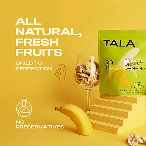 Miniatura 6 de TALA, Fruta liofilizada, aperitivo de frutas, vegano, sin azúcar añadido, paquete de 10 (0.88 onzas cada uno)