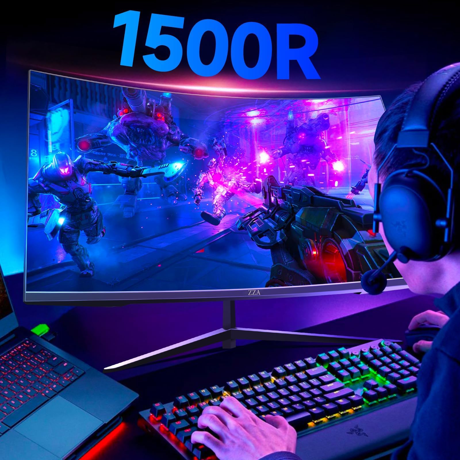 Amazon.co.jp: ZZA 32インチ 湾曲ゲーミングモニター 240hz 1K 1080P