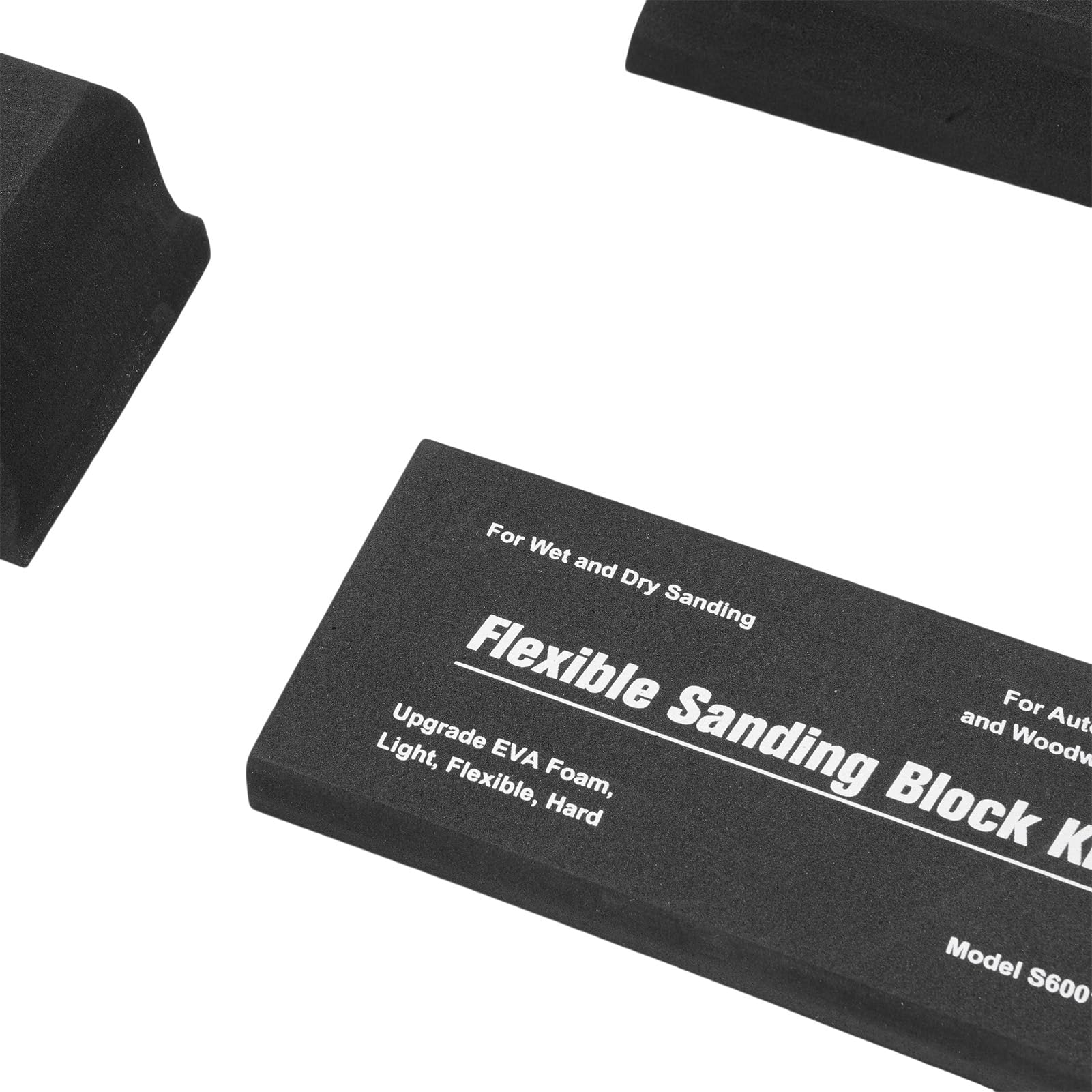 Bloque de lijado húmedo seco con 7 PC papel de lija, 7 unids negro Flexible Eva lijado Bloque, Flexible Eva lijado Bloque para Auto refinanciamiento Proyectos de carpintería Negro