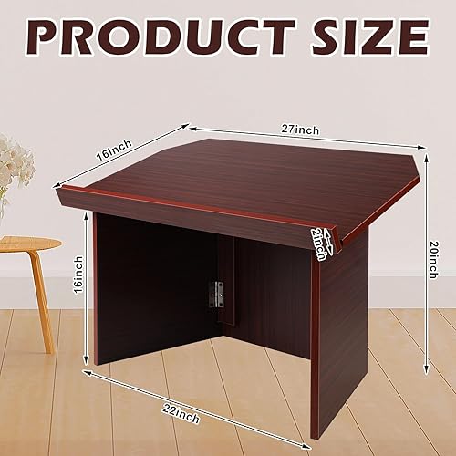 Miniatura 2 de Thyle Atril plegable portátil de sobremesa, atril de escritorio plegable para presentación, podio, soporte para profesores, altavoces, escritorio,