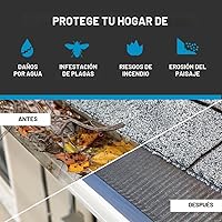 Vista 2 de Raptor Tapa de micromalla de acero inoxidable para canaleta, grado profesional, para proyectos DIY, adapta cualquier tipo de techo o canaleta