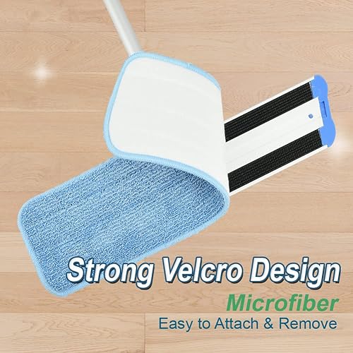 Miniatura 4 de Layers Paquete de 6 almohadillas de repuesto de microfibra de 18 pulgadas, repuestos de trapeador reutilizables para la mayoría de trapeadores de