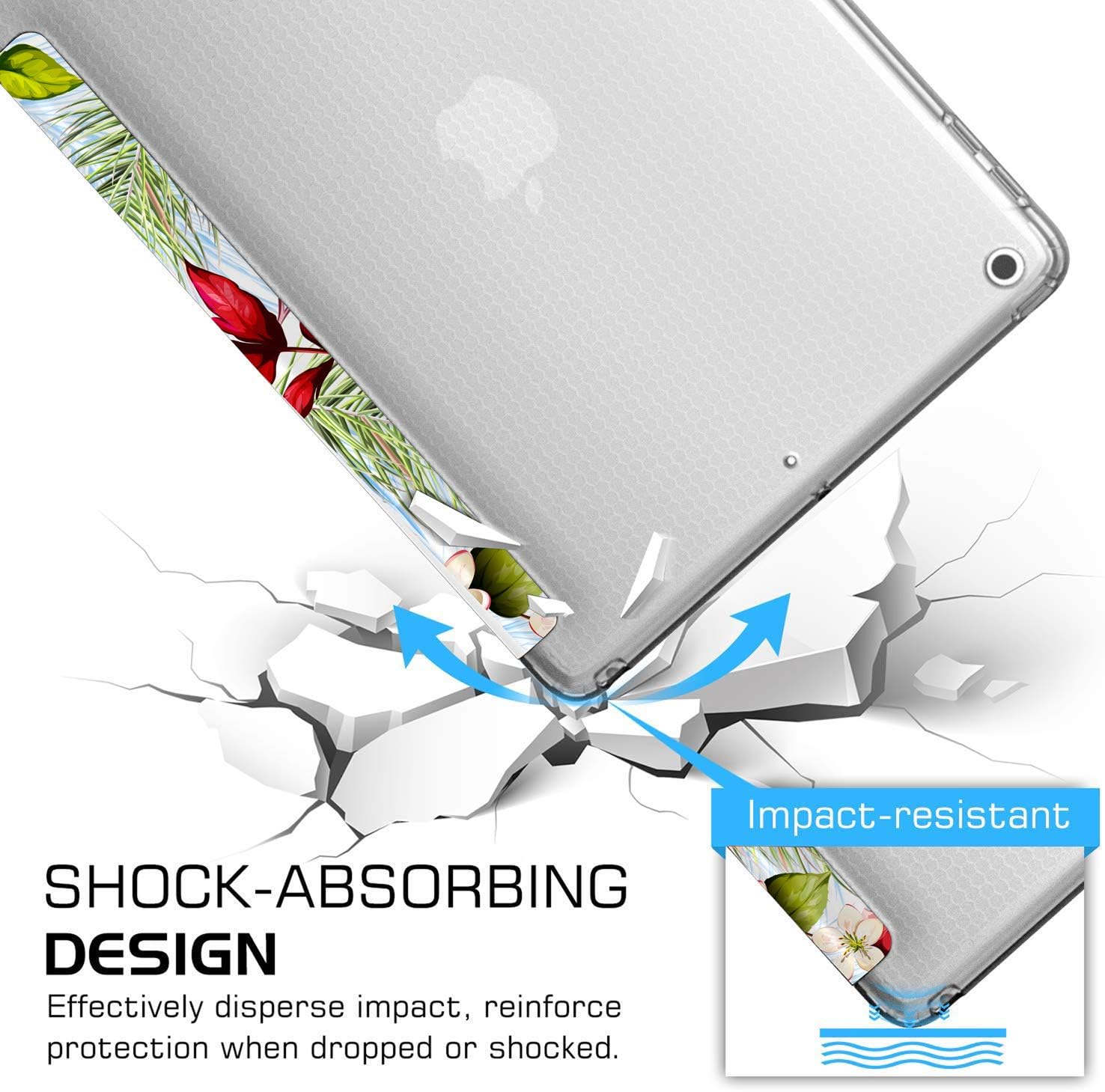 DuraSafe Cases for iPad 9.7 Inch 5th/6th Air/Air 2 [A1893/A1822/A1566] MD785LL/A MD788LL/A MD786LL/A MD789LL/A - Printed Sleek Design Flip Case - Birds & Flowers