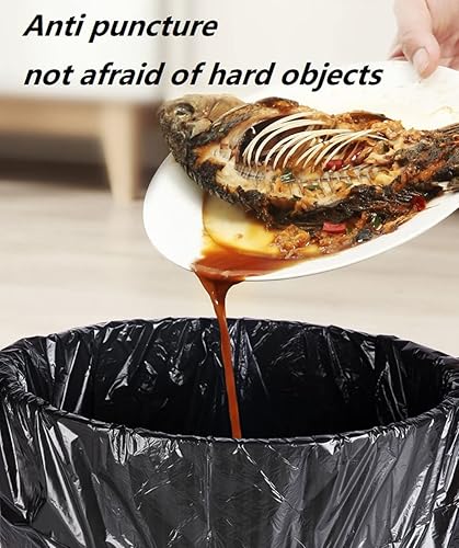 Miniatura 2 de 100 bolsas de basura de 4 galones con asas de 18 x 23.6 pulgadas, sin perfume, para cocina, dormitorio, sala de estar, baño (negro)