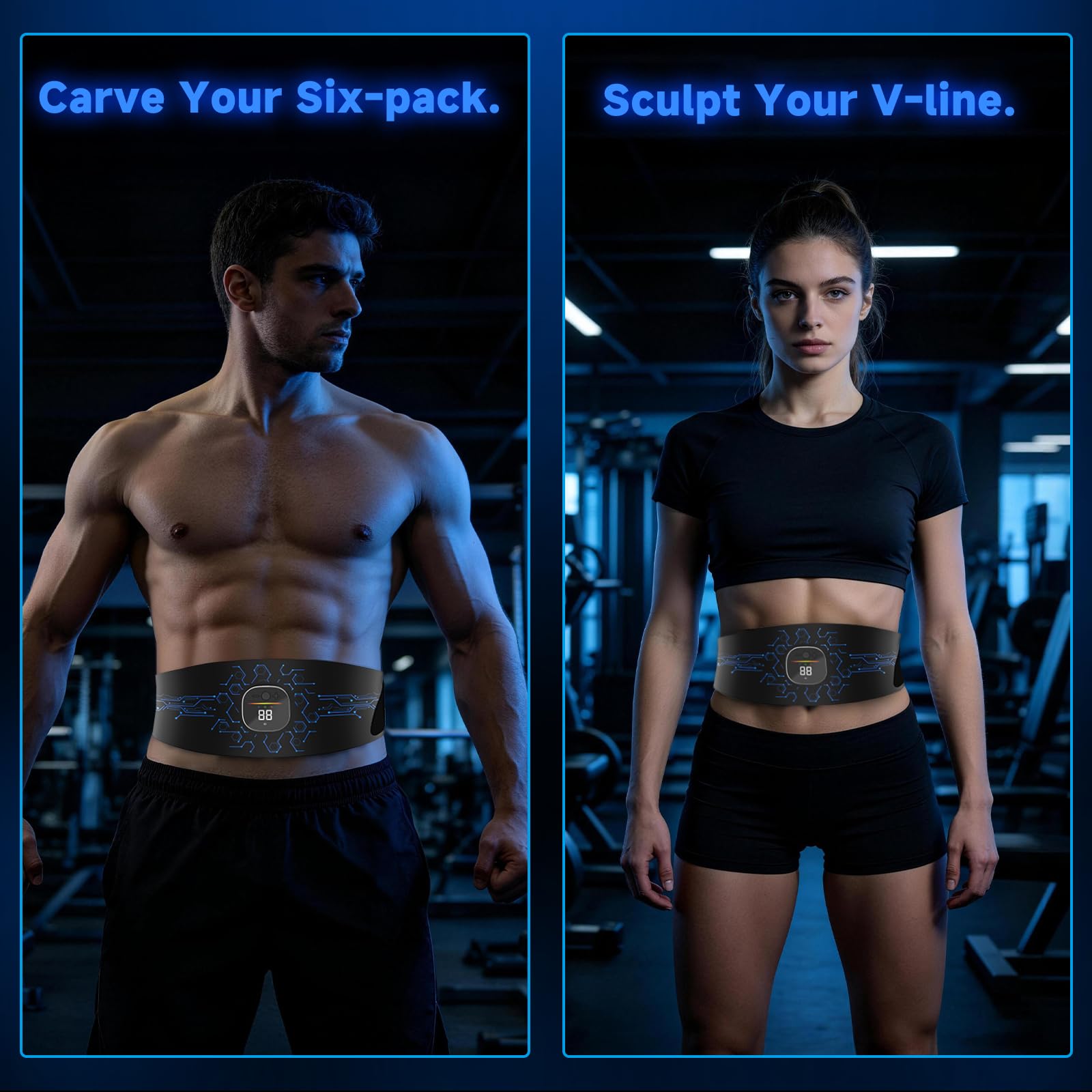 Abs Stimulator Belt Muscle Toner,ab toning Belt for Home Workout Fitness — Amazon image 4