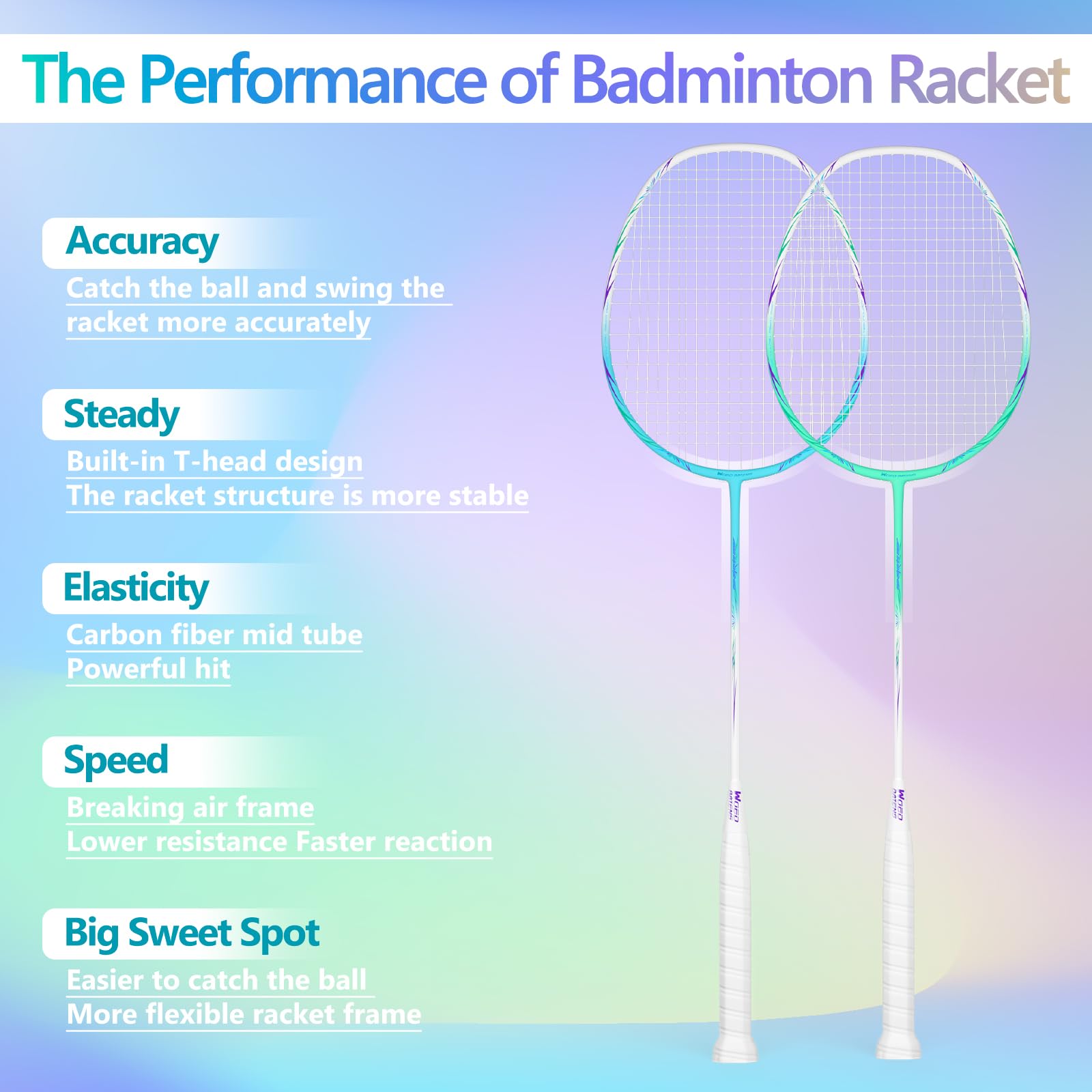 Raquetas de bádminton Profesionales de Fibra de Carbono para Patios Traseros y Gimnasio