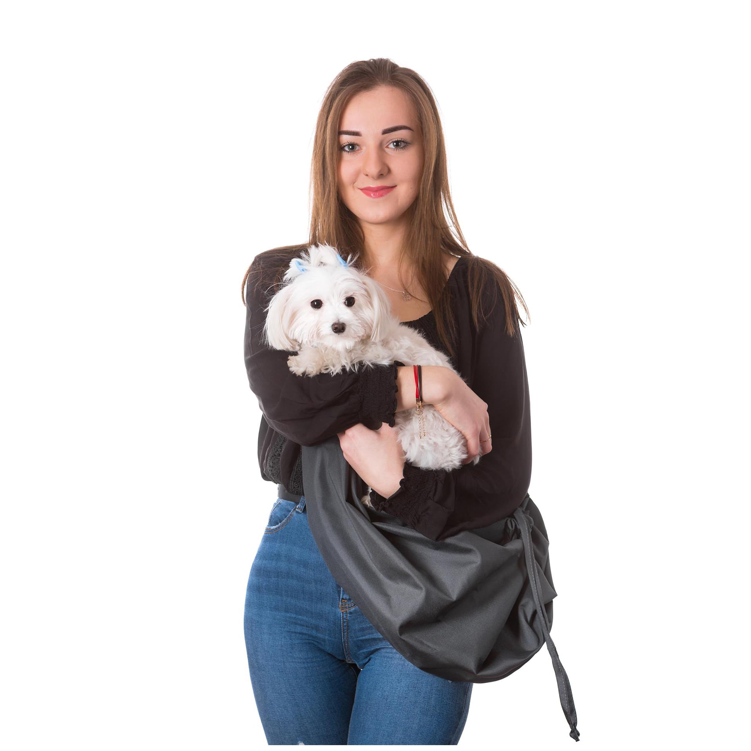 Bolso bandolera para perros y gatos, bolsa de transporte para gatos, perros y mascotas, ligero y transpirable, fácil de transportar, capacidad de carga de 5 kg, color rojo