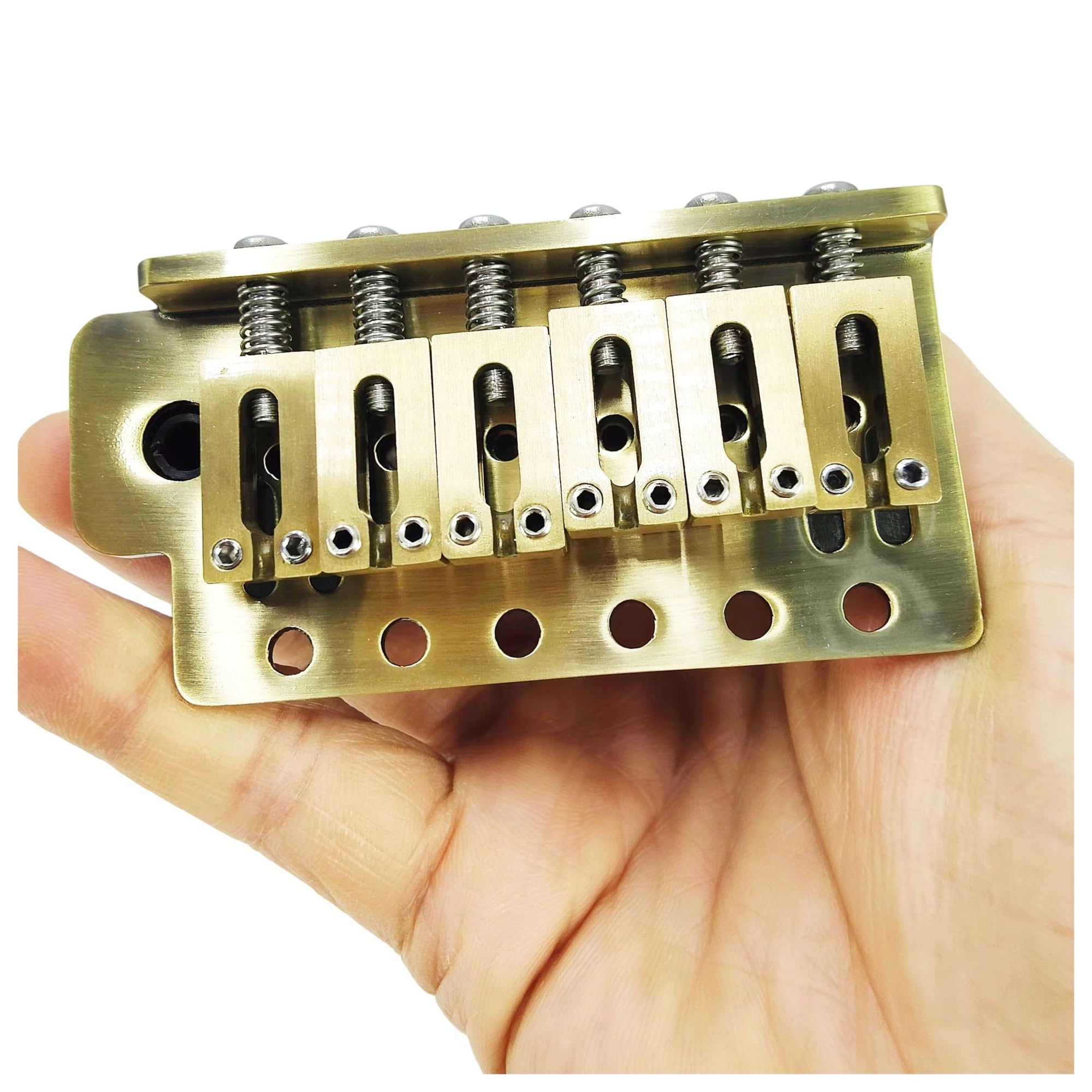 Puente De Latón Para Guitarra Eléctrica Bajo Colisión Doble Trémolo Accesorios Profesionales Para Principiantes | Puente de guitarra