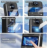 Vista 4 de Protector de lente + 2 protectores de pantalla para DJI Osmo 360, película de vidrio templado HD, cubierta protectora de lente de PC para Osmo 360