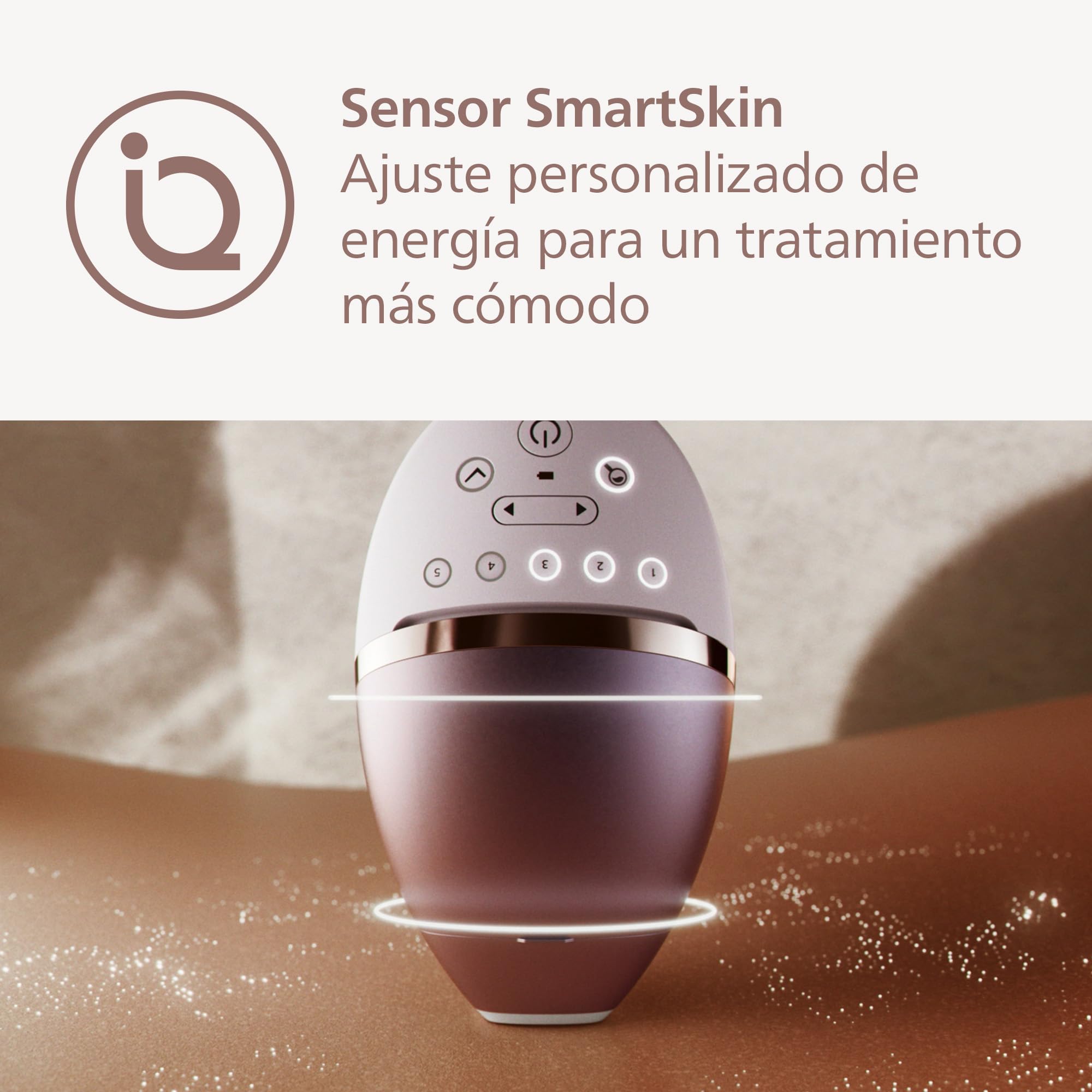Philips Lumea serie 8000, dispositivo de depilación IPL, alternativa de depilación láser, tecnología SenseIQ, 4 accesorios para el cuerpo, lápiz recortador compacto satén, BRI949/00