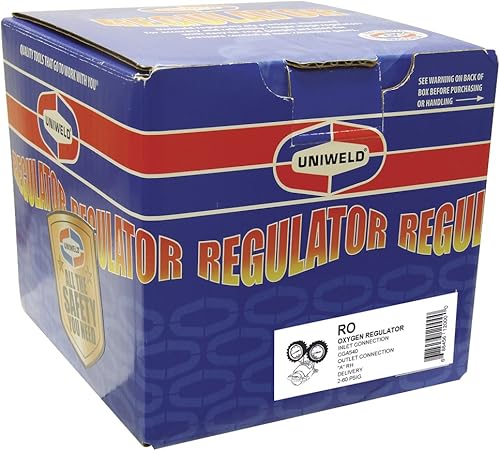 Miniatura 5 de Uniweld Regulador de oxígeno de la serie RO Patriot con conexión de salida "A" y entrada 540 CGA