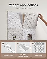 Vista 7 de Paneles acústicos autoadhesivos, paquete de 12 paneles de espuma a prueba de sonido para paredes, paneles de pared insonorizados de alta densidad