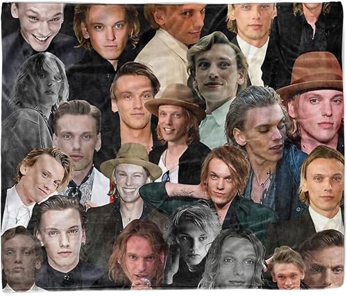 Miniatura 2 de Lament Configuration Jamie Campbell Bower - Manta de collage de fotos para mujeres, hombres, niñas, niños, sofá, cama, decoración de 60 x 50