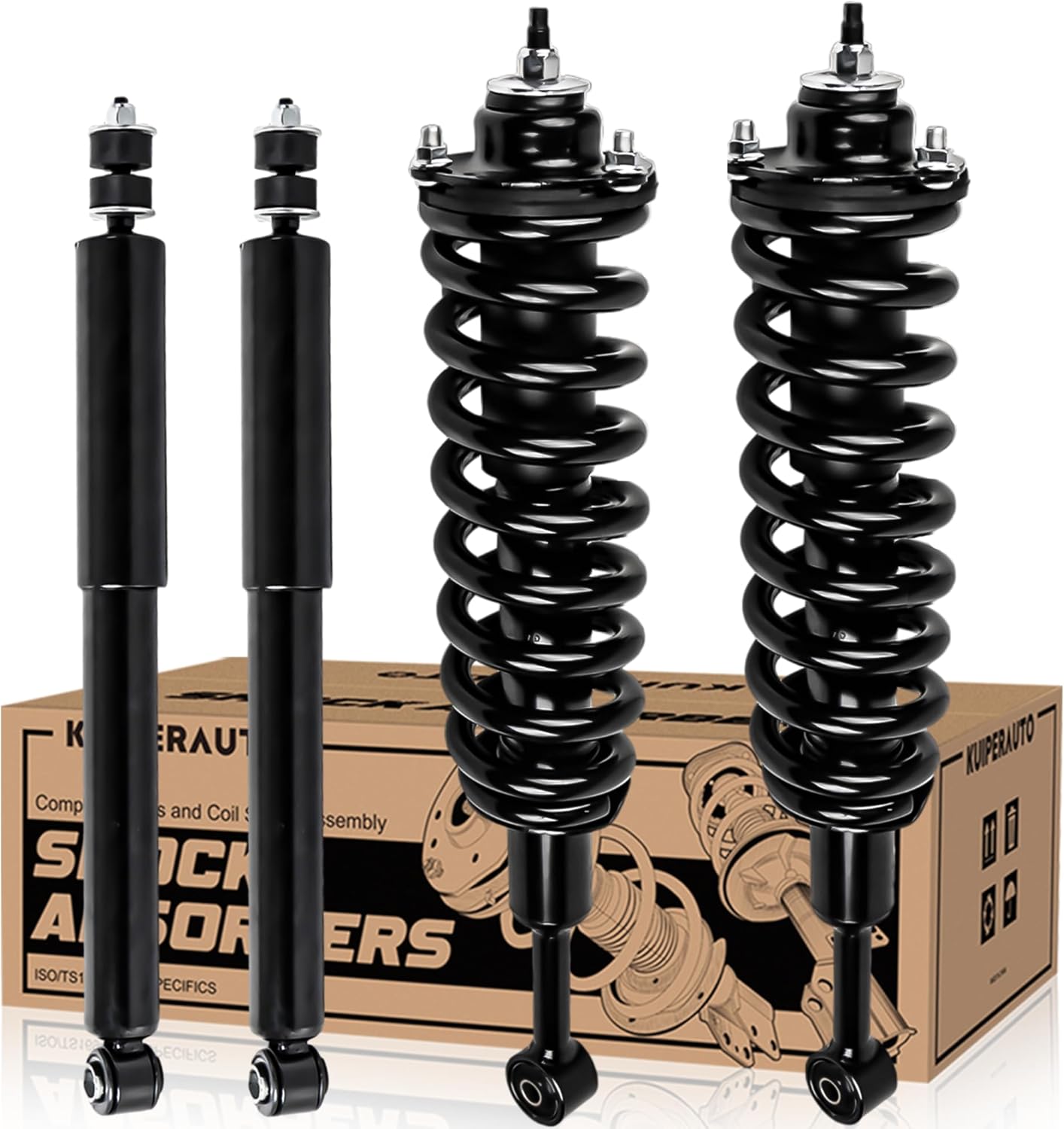 Front and Rear Struts Complete Assembly Shocks Absorbers Compatible for 2007-2014 Toyota FJ Cruiser Compatible for 2003-2018 Toyota 4Runner 171371L 171371R 4PCS 4x Front+Rear Struts Front and Rear Struts