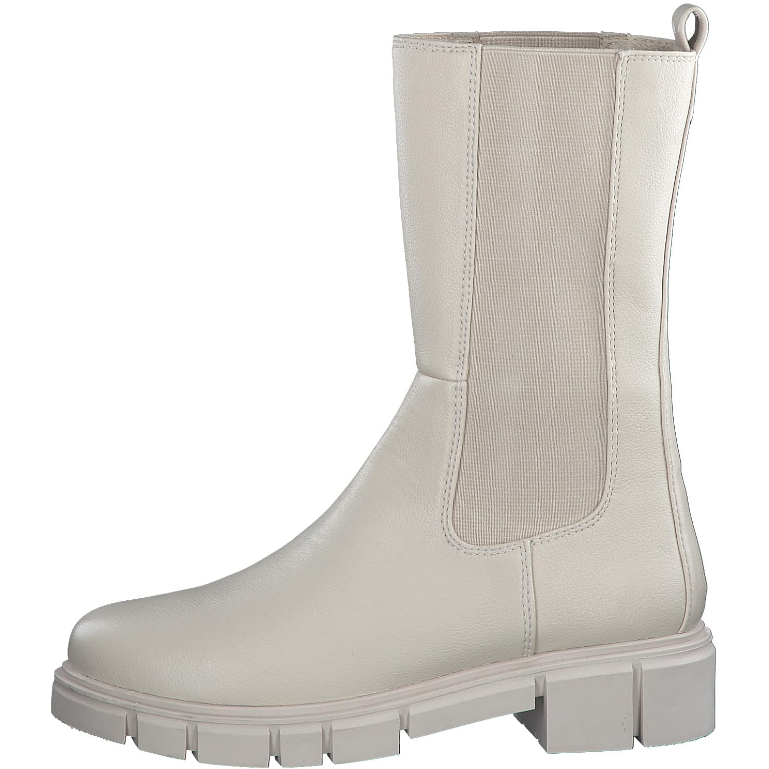 MARCO TOZZI Damen Chelsea Boots aus Kunstleder Blockabsatz, Beige (Cream), 42 – Ansicht 5