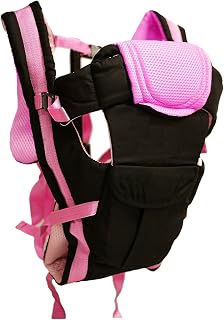 GTC Adjustable 4-in-1 Baby Carrier Front Carry Bag with Head Support and Buckle Straps with Waist Belt (Chocolate Pink) Price In India