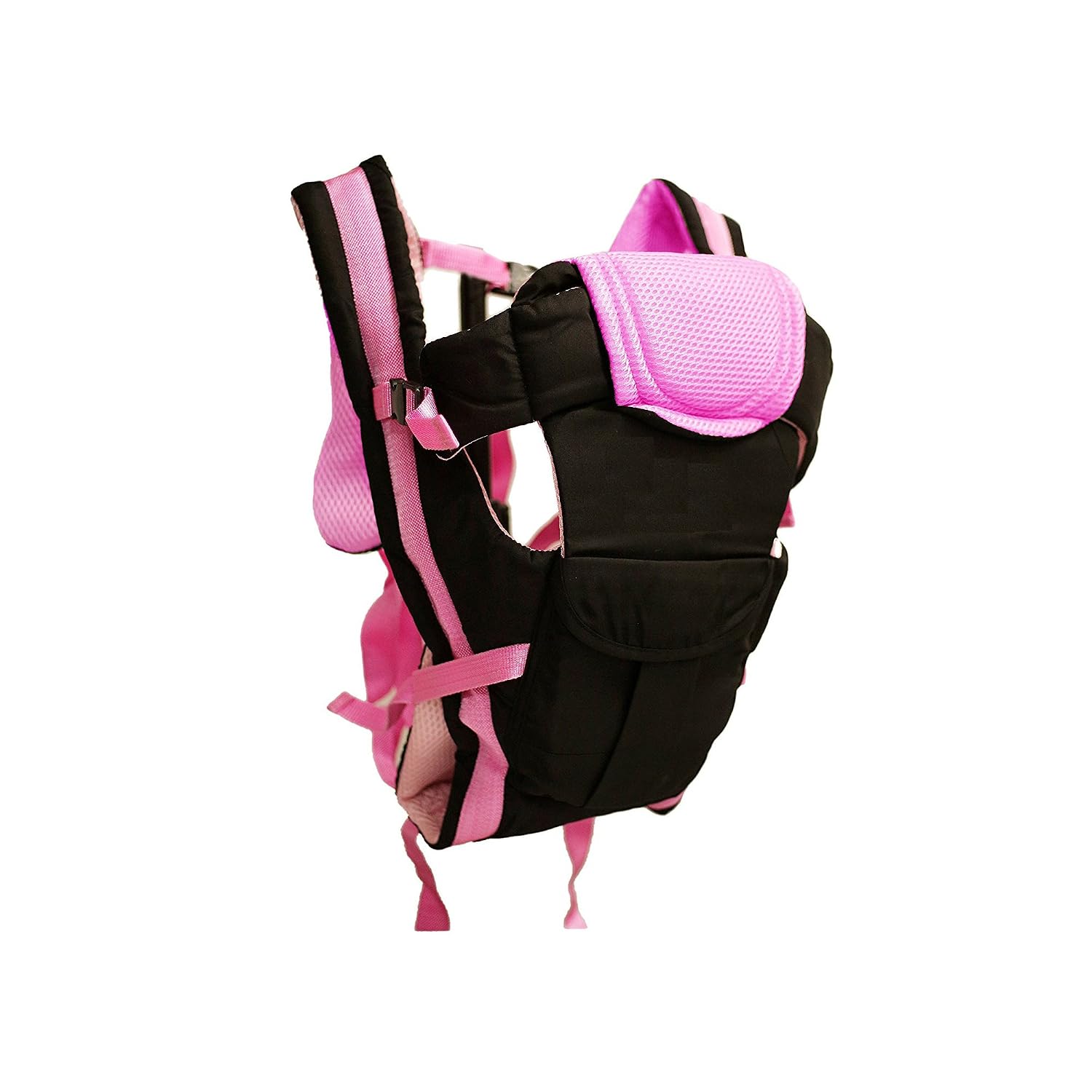 GTC Adjustable 4-in-1 Baby Carrier Front Carry Bag with Head Support and Buckle Straps with Waist Belt (Chocolate Pink)