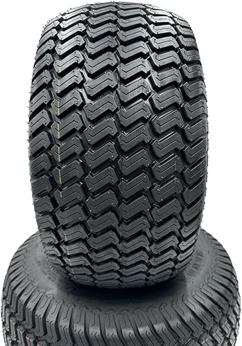 Miniatura 3 de Juego de 2 llantas y llantas plateadas para cortacésped 20x10.00-8