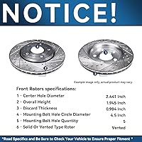 Vista 125 de Detroit Axle - Rotores de freno delantero para 4WD 6-Lug 2004-2008 Ford F-150 Lobo, 2006-2008 Lincoln Mark LT Rotores de freno 2005 2007 Reemplazo