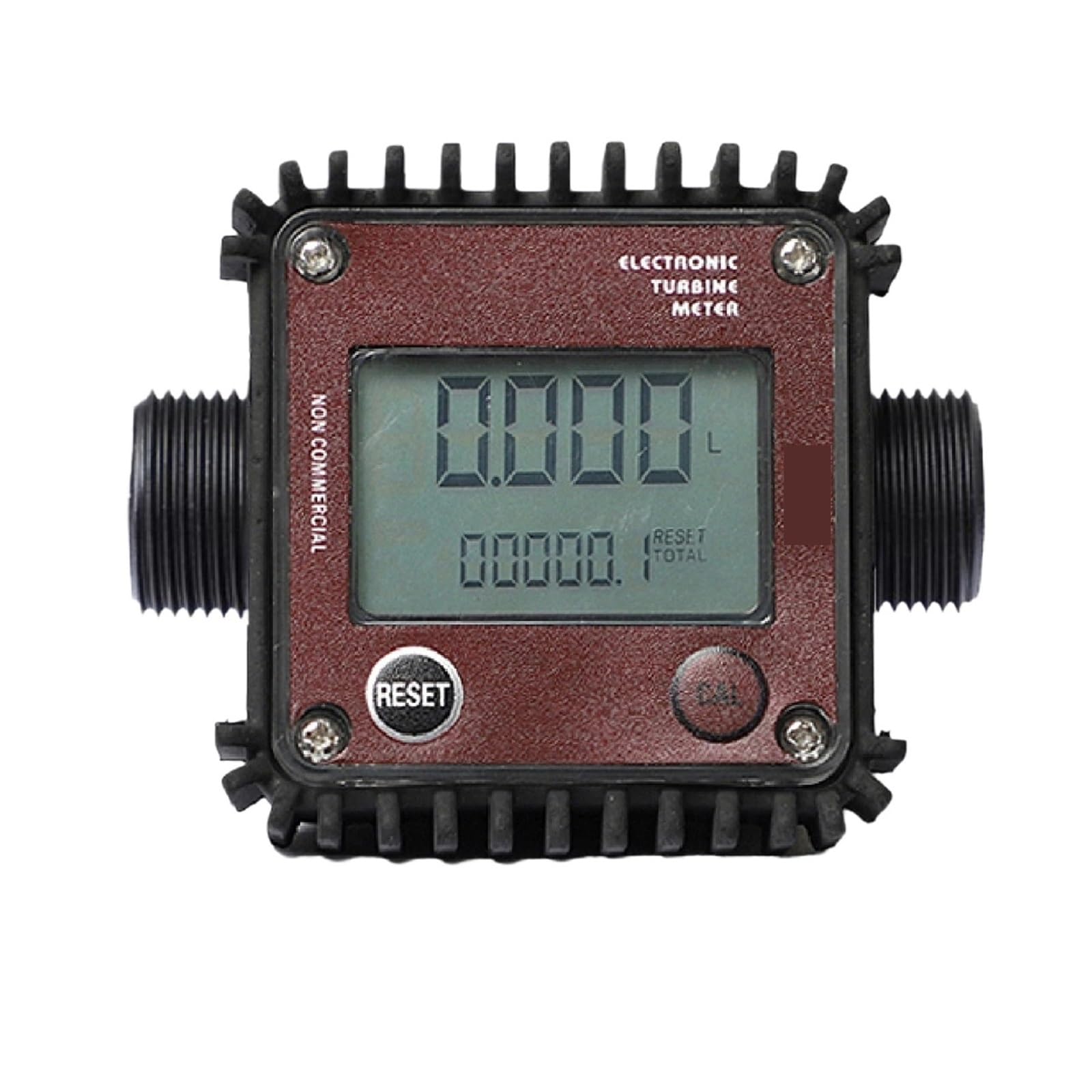 QfUxYYSLD Electronic Turbine Flowmeter K24 Digital Fuel Diesel Methanol Water Liquid Gear Flow Meter(PPS Thread 4)