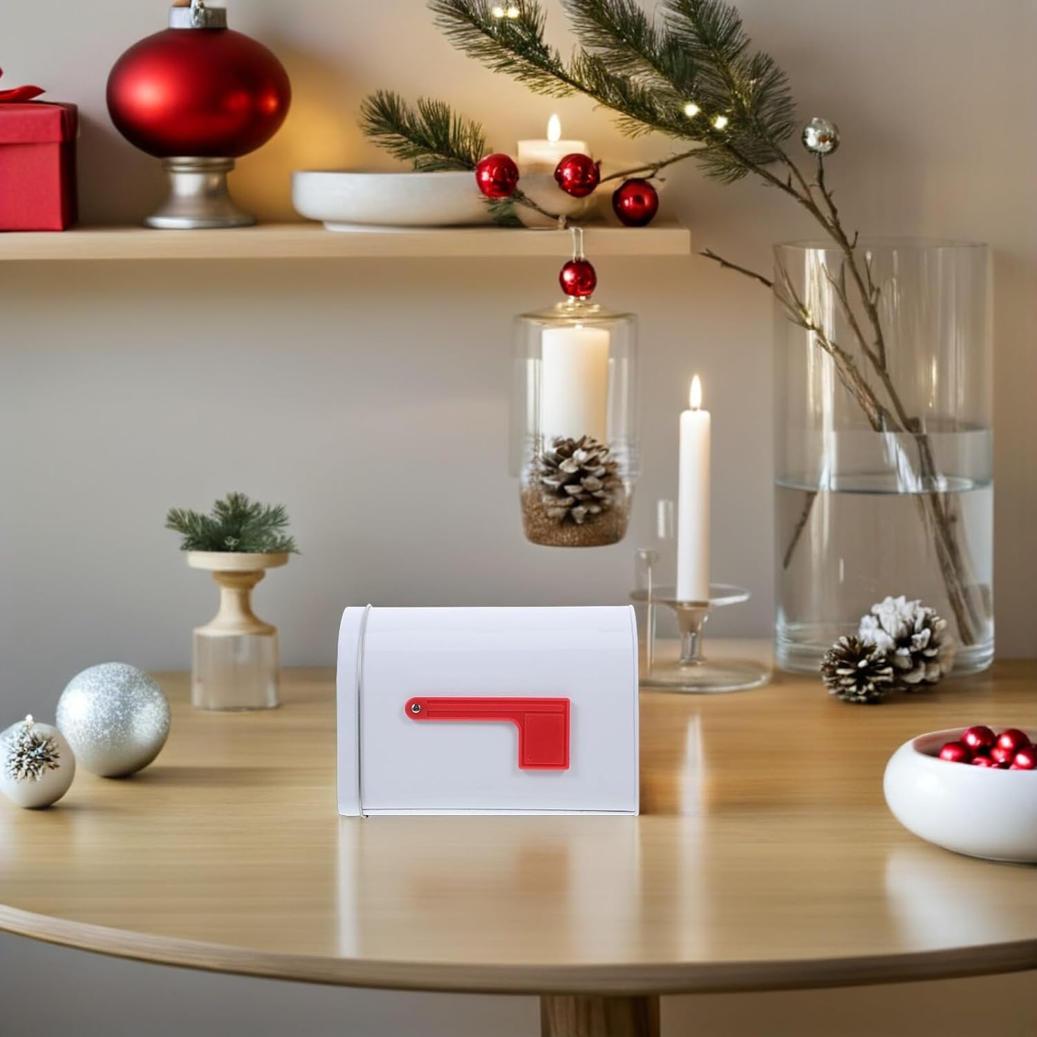 Vintage Tinplate Mailbox Candy Jar 4pcs Set, Rectangular Metal Tin Storage Boxes, Black White Mini Decorative Post Box for Home Decor and Christmas Candy Holder