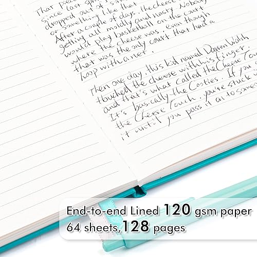 Miniatura 3 de feela Paquete de 8 cuadernos diarios a granel, cuaderno de tapa dura clásico rayado con soporte para bolígrafo para mujeres y niñas, suministros