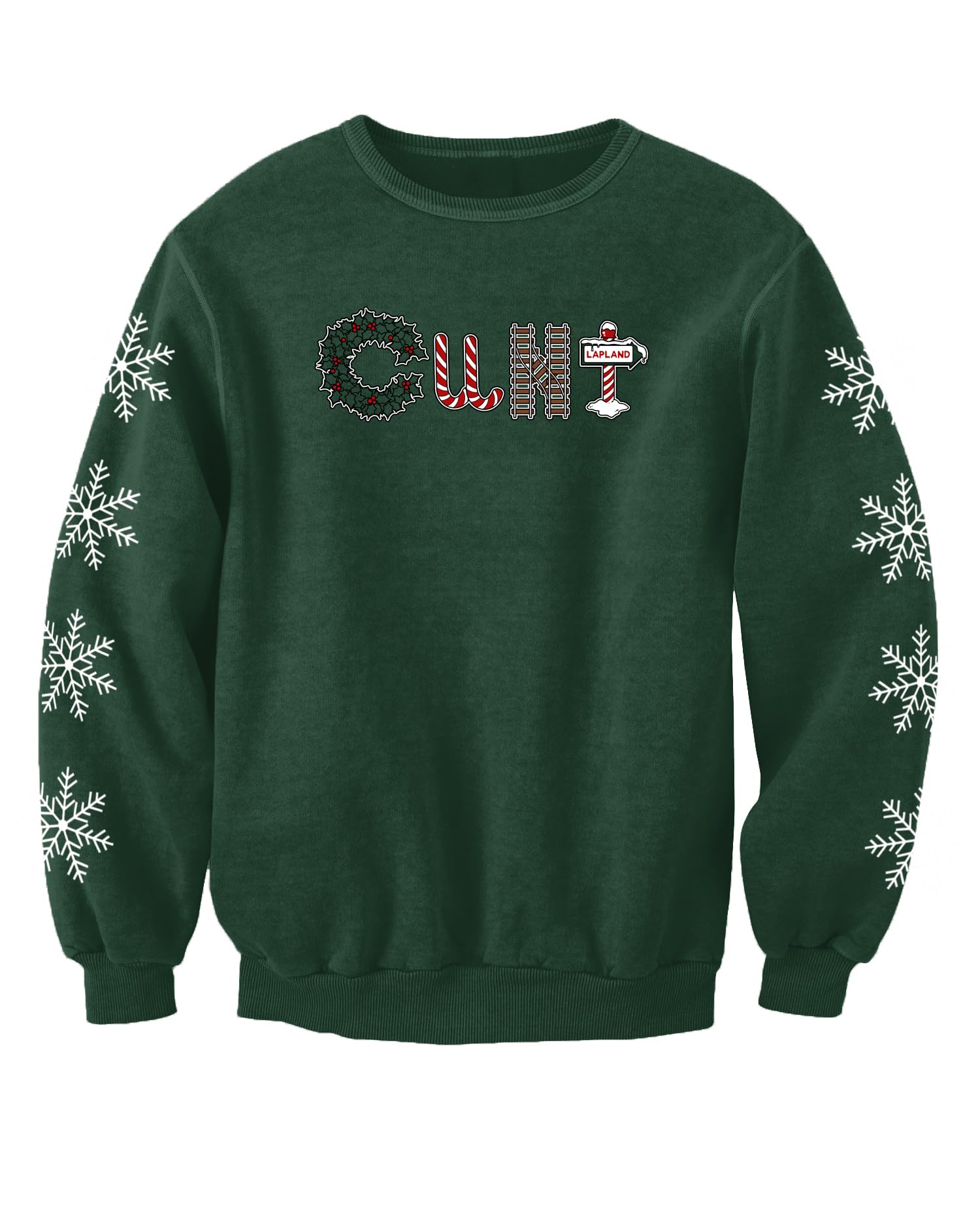 Christmas Jumpers - Nostalgic Unisex Green Funny Festive Offensive Adults Christmas Jumper Sweatshirt (Uk, Alpha, M, Regular, Regular)